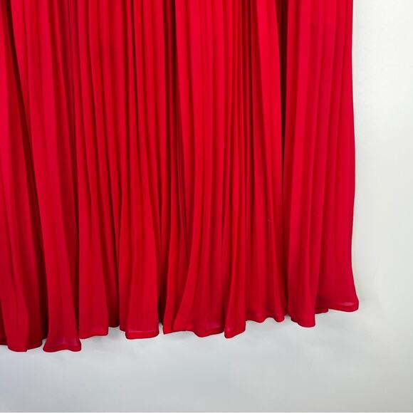 MICHAEL Michael Kors Pull-On Pleated Midi skirt deep pink - 1X - Picture 5 of 10